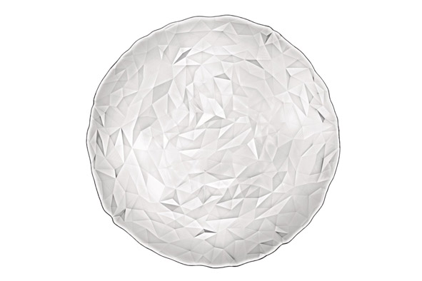 Diamond Assiette verre 33cm - Transp.